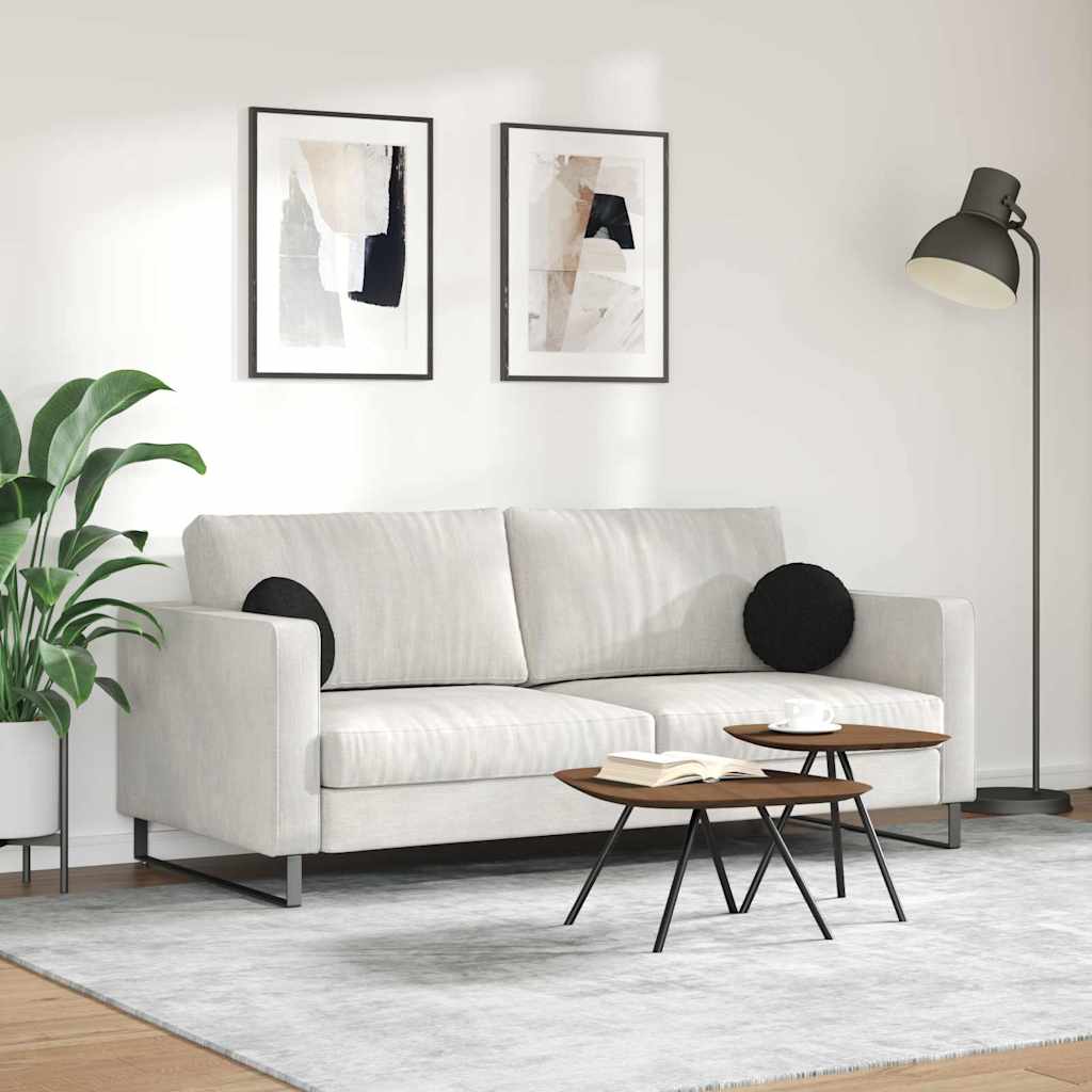 Ülőpárnák 2 pcs Fekete Ø30 x 13 cm szövet