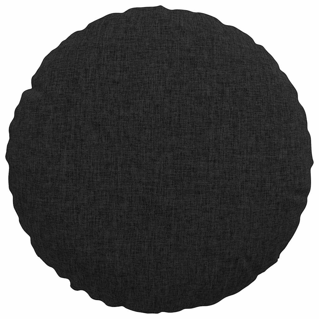 Ülőpárnák 2 pcs Fekete Ø30 x 13 cm szövet