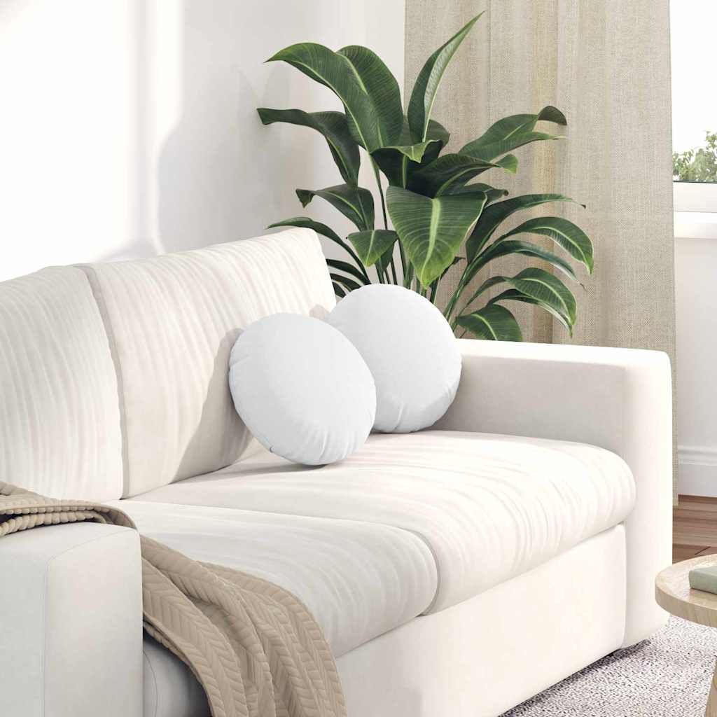 Ülőpárnák 2 pcs Fehér Ø30 x 13 cm szövet