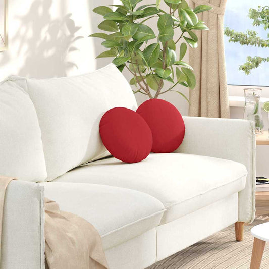 Ülőpárnák 2 pcs Piros Ø30 x 13 cm szövet