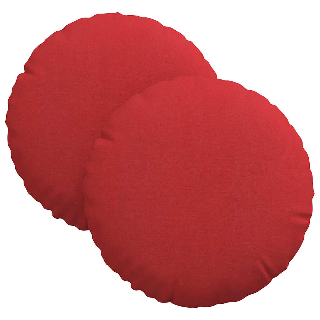 Ülőpárnák 2 pcs Piros Ø30 x 13 cm szövet