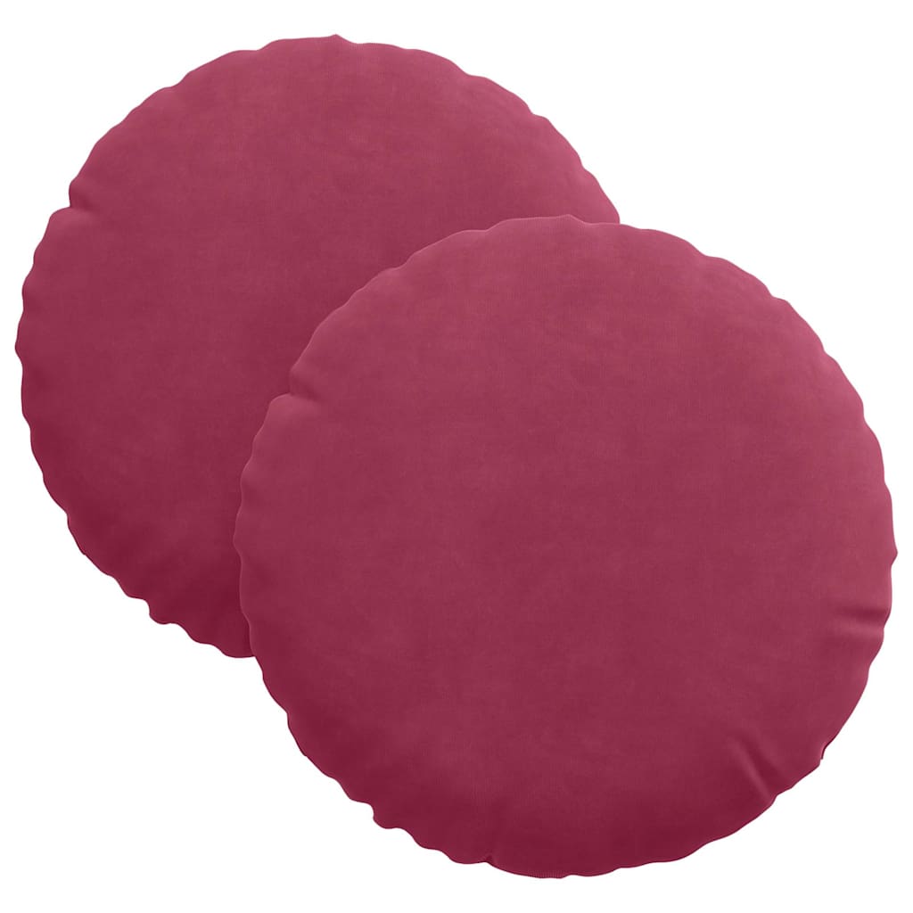 Ülőpárnák 2 pcs Bordó Ø30 x 13 cm Bársony