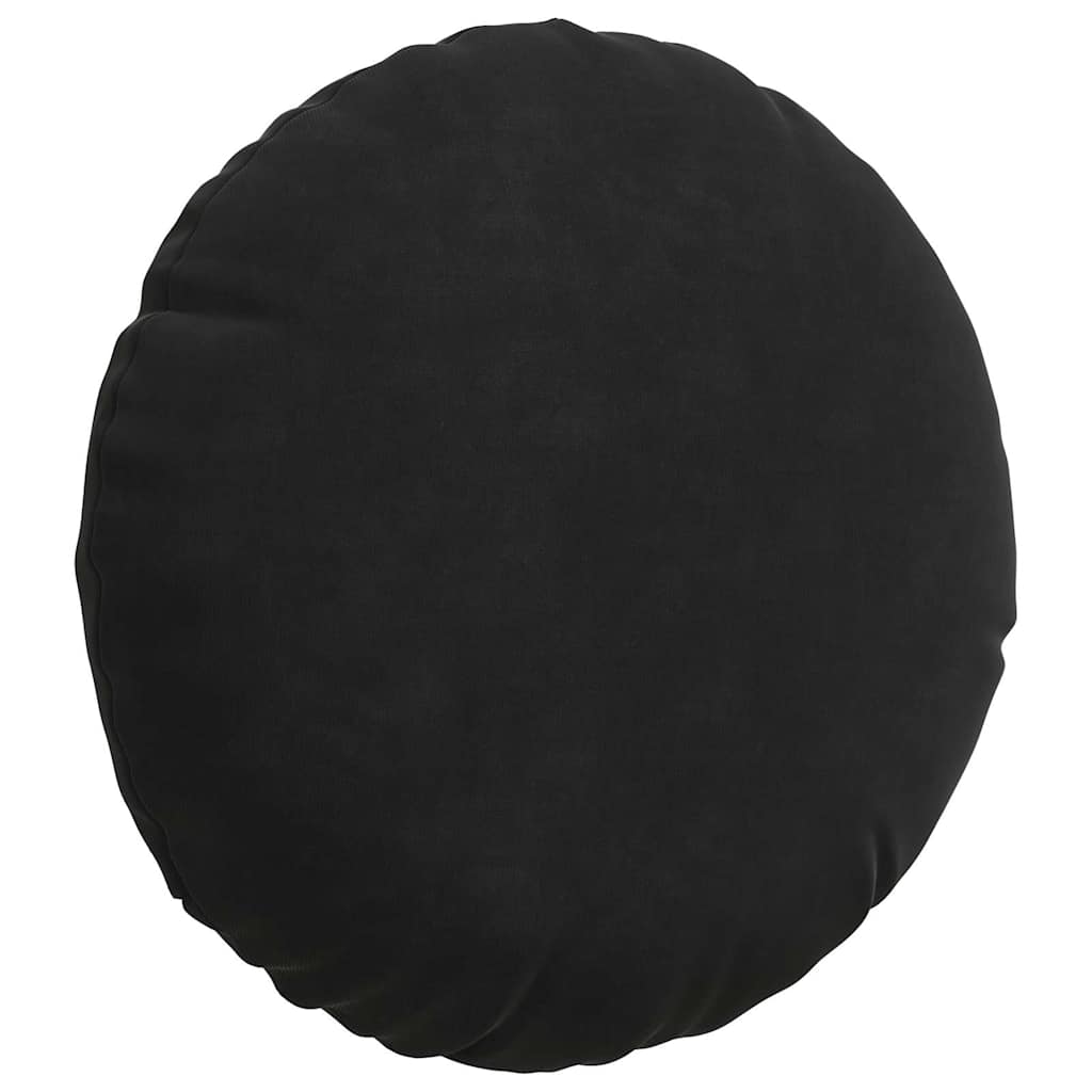 Ülőpárnák 2 pcs Fekete Ø30 x 13 cm Bársony