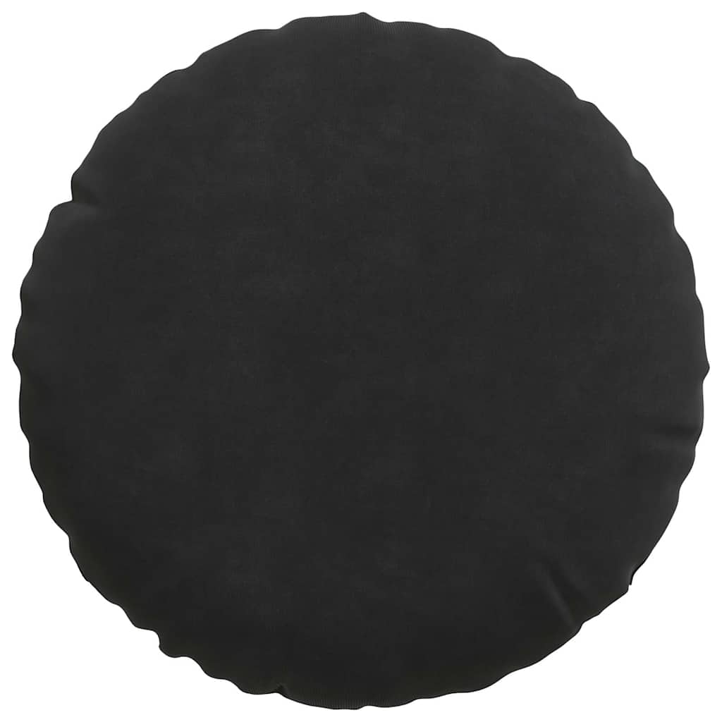 Ülőpárnák 2 pcs Fekete Ø30 x 13 cm Bársony