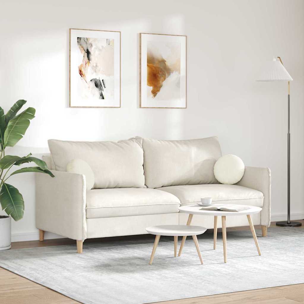 Ülőpárnák 2 pcs Krém Ø30 x 13 cm Bársony
