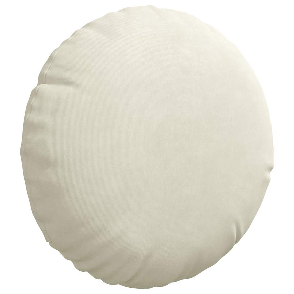 Ülőpárnák 2 pcs Krém Ø30 x 13 cm Bársony