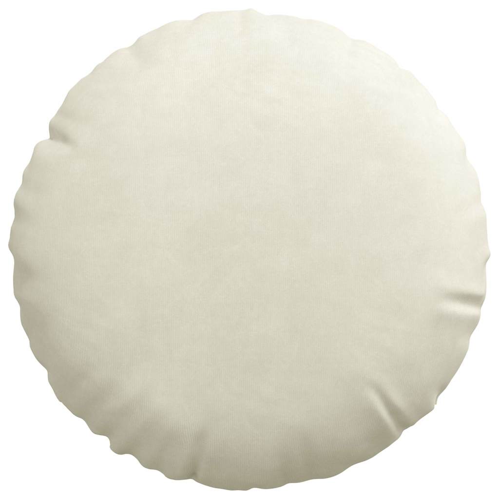 Ülőpárnák 2 pcs Krém Ø30 x 13 cm Bársony