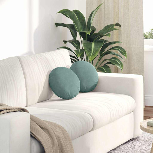 Ülőpárnák 2 pcs Tengeri Zöld Ø30 x 13 cm Bársony