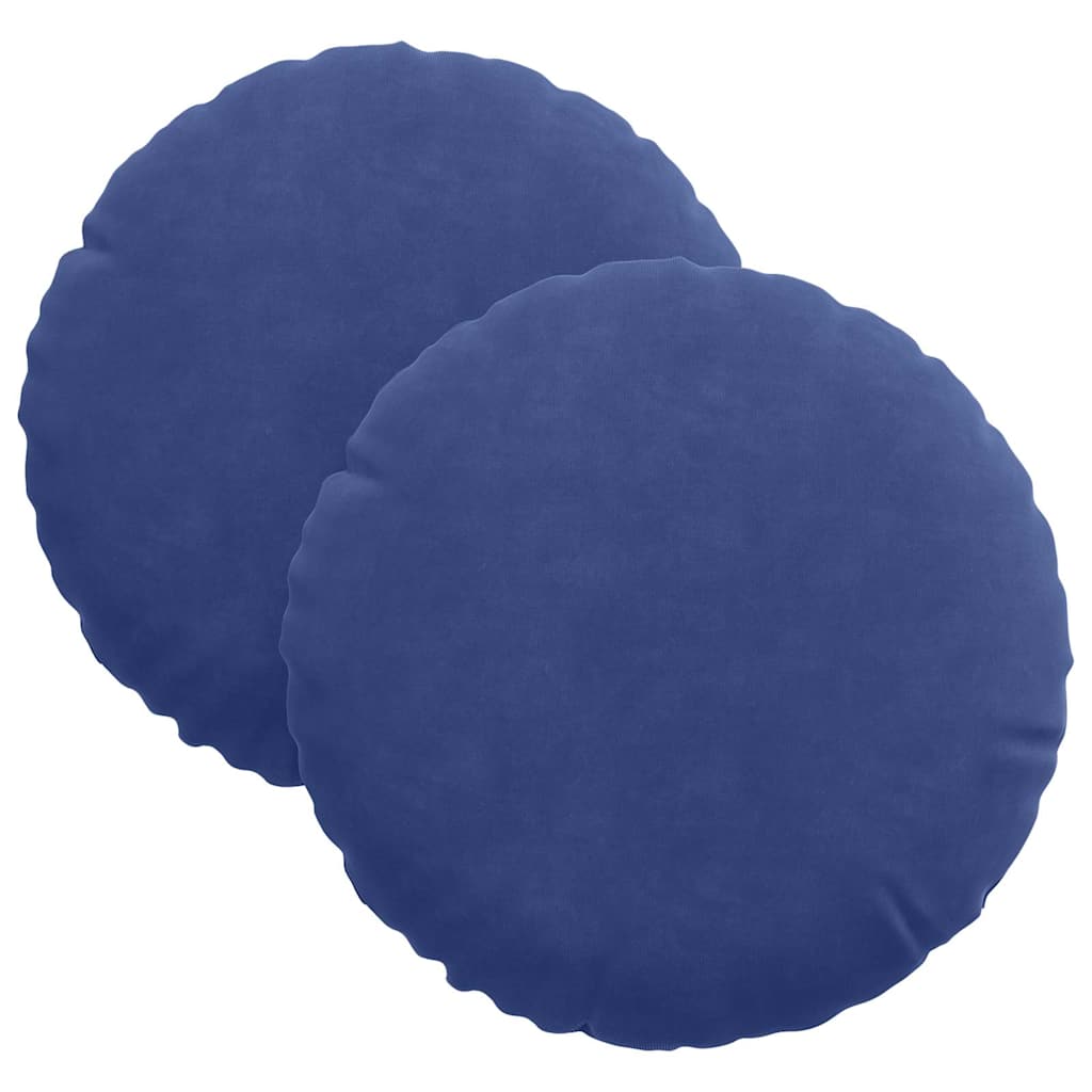 Ülőpárnák 2 pcs Rendőrségi kék Ø30 x 13 cm Bársony