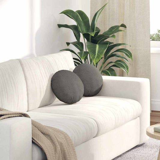 Ülőpárnák 2 pcs Világosszürke Ø30 x 13 cm Bársonyos szövet
