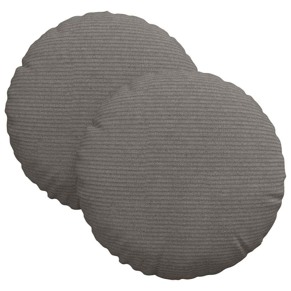 Ülőpárnák 2 pcs Világosszürke Ø30 x 13 cm Bársonyos szövet