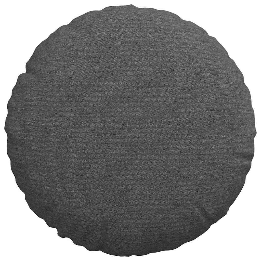 Ülőpárnák 2 pcs Sötétszürke Ø30 x 13 cm Bársonyos szövet