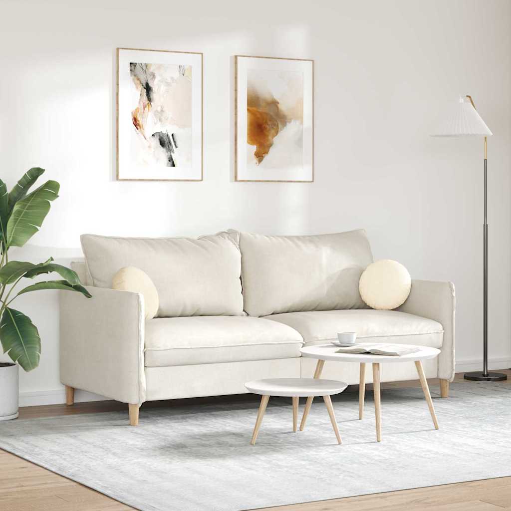 Ülőpárnák 2 pcs Krém Ø30 x 13 cm Bársonyos szövet