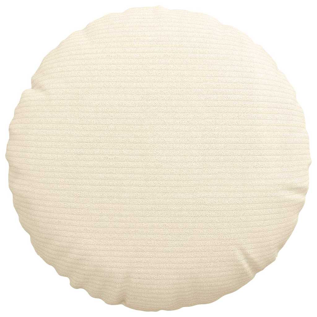 Ülőpárnák 2 pcs Krém Ø30 x 13 cm Bársonyos szövet