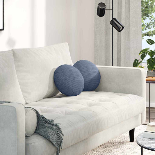 Ülőpárnák 2 pcs Kék Ø30 x 13 cm Bársonyos szövet