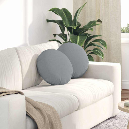 Ülőpárnák 2 pcs Világosszürke Ø40 x 13 cm szövet