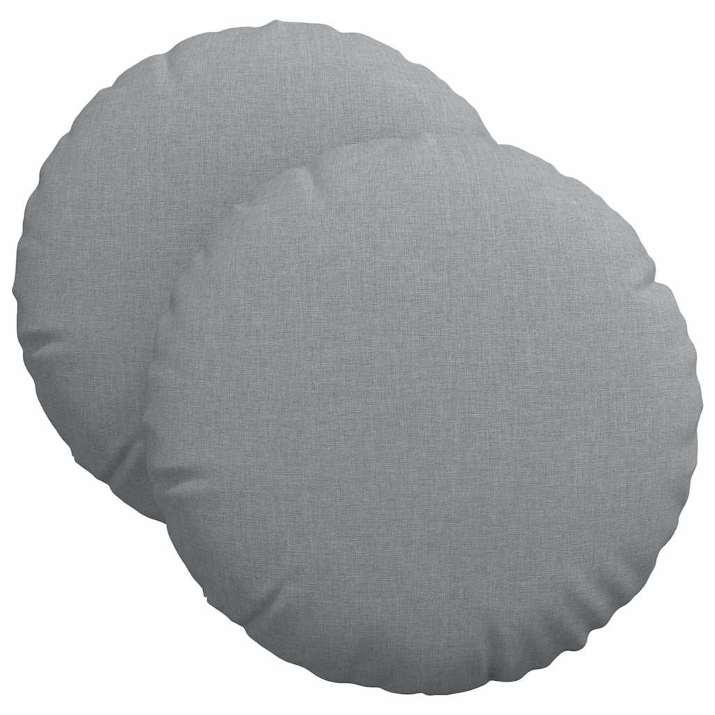 Ülőpárnák 2 pcs Világosszürke Ø40 x 13 cm szövet