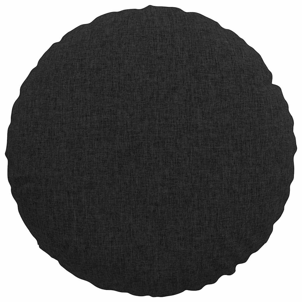 Ülőpárnák 2 pcs Fekete Ø40 x 13 cm szövet