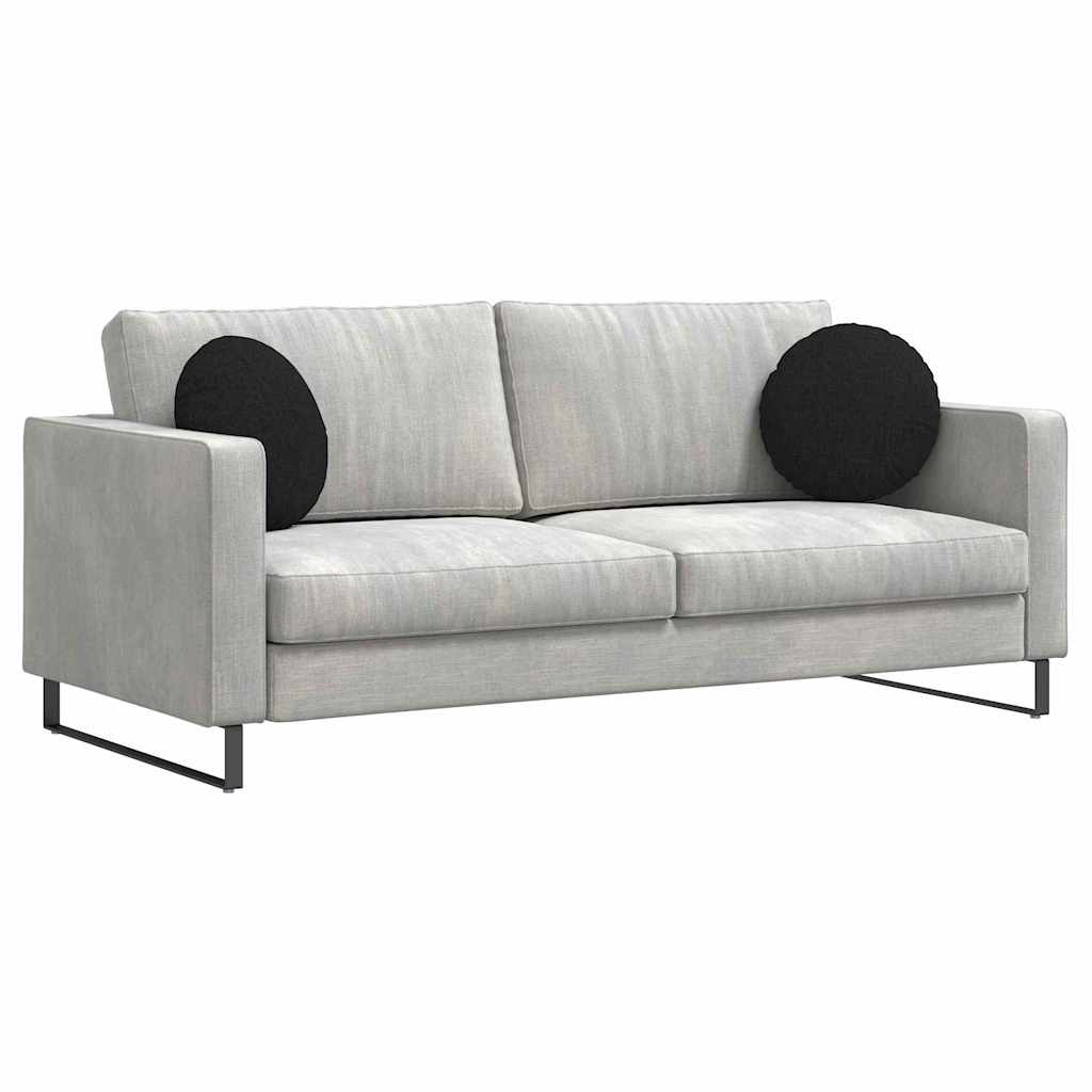Ülőpárnák 2 pcs Fekete Ø40 x 13 cm szövet