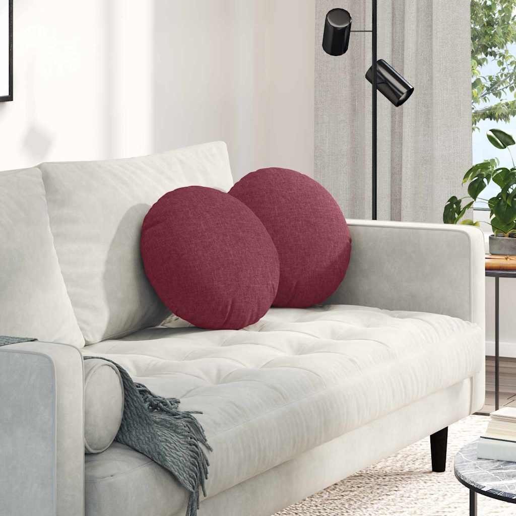 Ülőpárnák 2 pcs Bordó Ø40 x 13 cm szövet