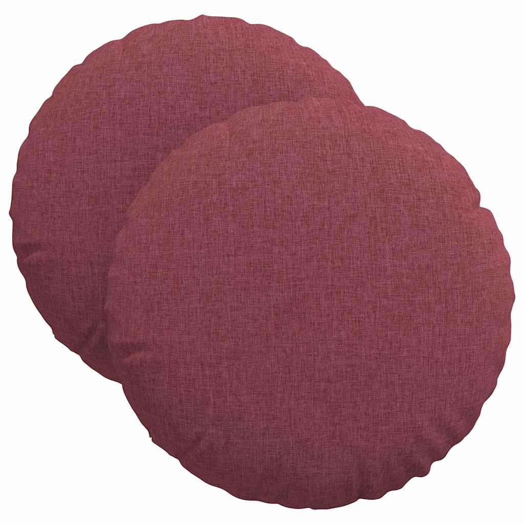 Ülőpárnák 2 pcs Bordó Ø40 x 13 cm szövet