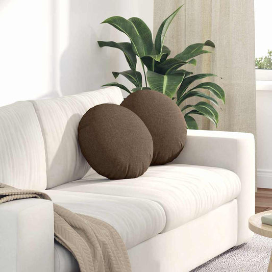 Ülőpárnák 2 pcs Barna Ø40 x 13 cm szövet
