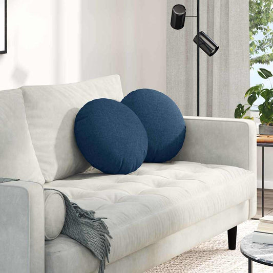 Ülőpárnák 2 pcs Kék Ø40 x 13 cm szövet