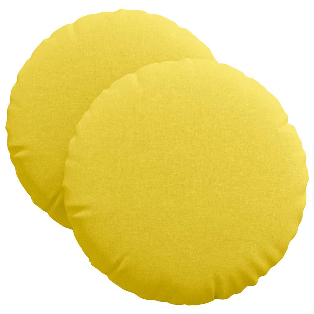 Ülőpárnák 2 pcs Világos sárga Ø40 x 13 cm szövet