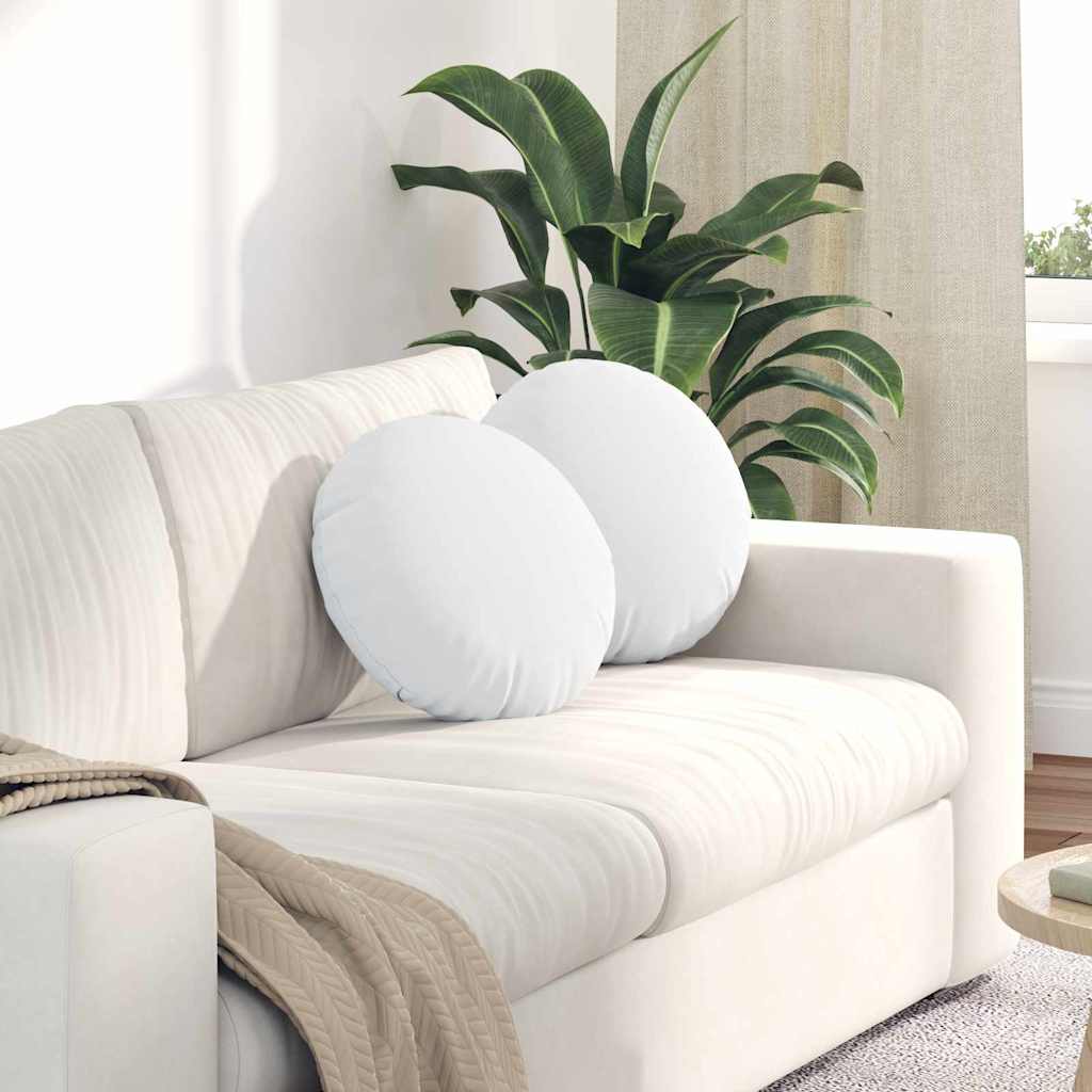 Ülőpárnák 2 pcs Fehér Ø40 x 13 cm szövet