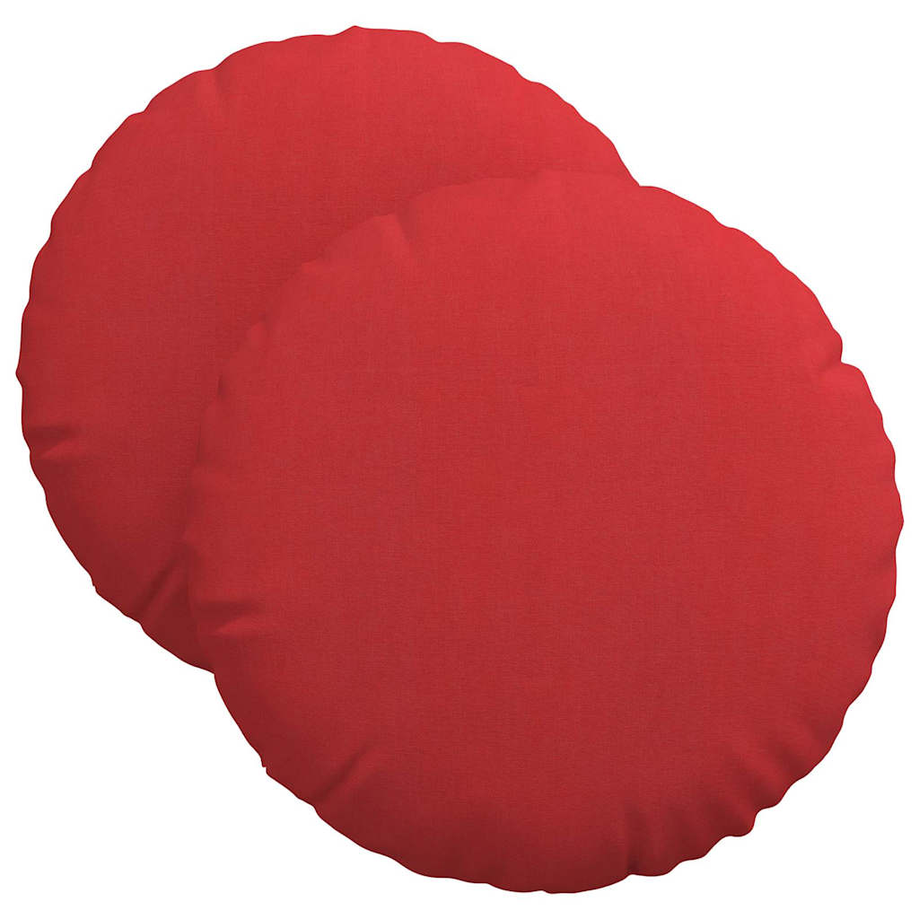 Ülőpárnák 2 pcs Piros Ø40 x 13 cm szövet
