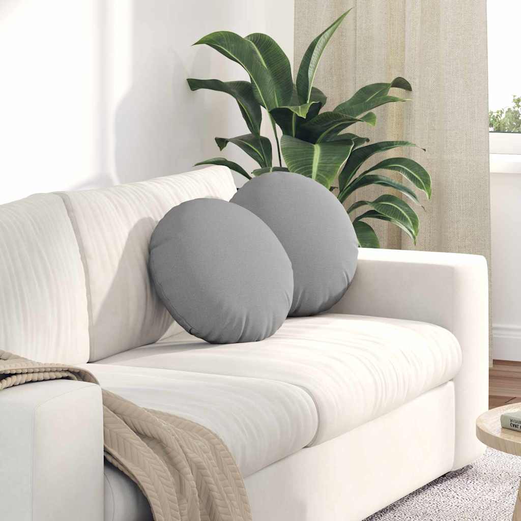 Ülőpárnák 2 pcs Felhőszürke Ø40 x 13 cm szövet
