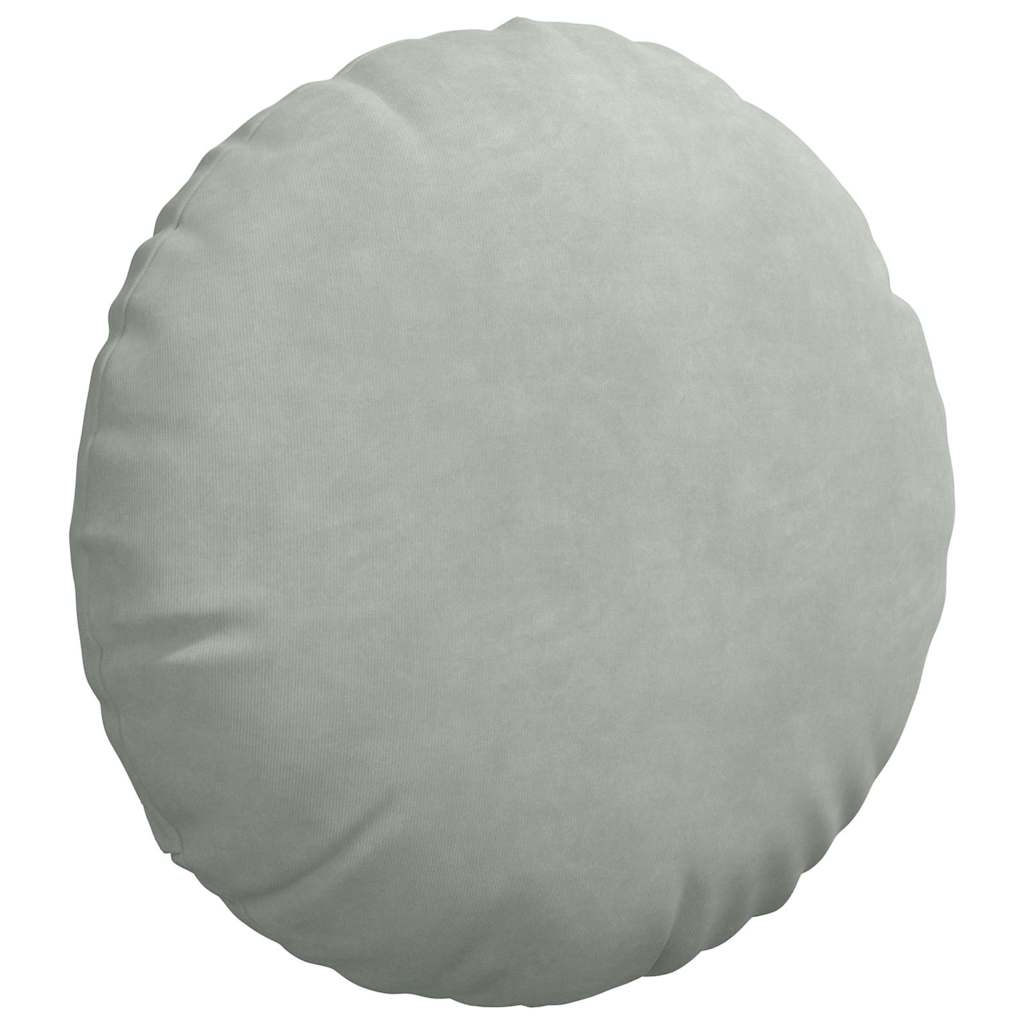 Ülőpárnák 2 pcs Világosszürke Ø 40 x 13 cm Bársony