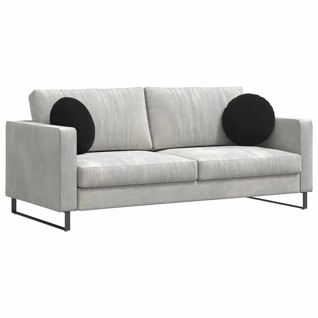 Ülőpárnák 2 pcs Fekete Ø 40 x 13 cm Bársony