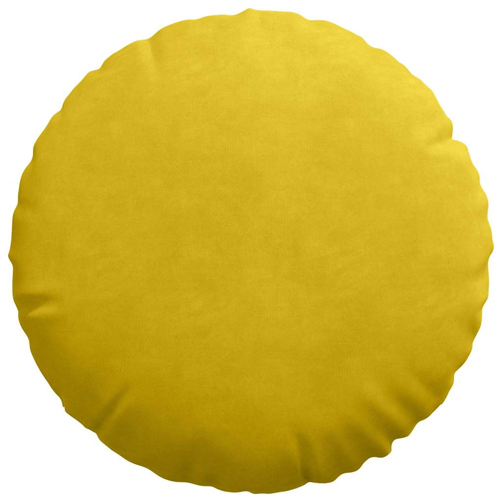 Ülőpárnák 2 pcs Sárga Ø 40 x 13 cm Bársony