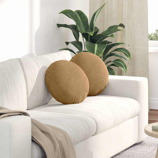 Ülőpárnák 2 pcs Barna Ø 40 x 13 cm Bársony
