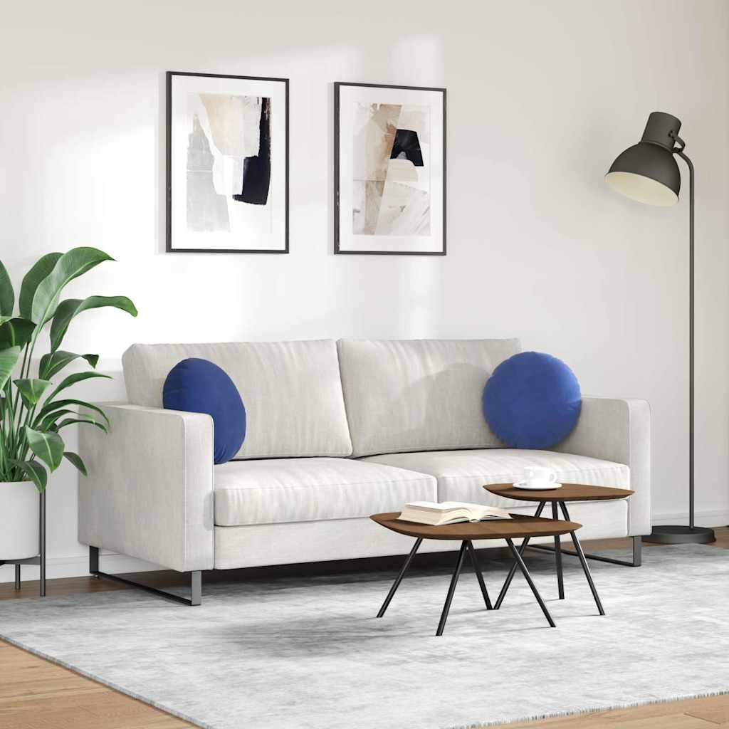 Ülőpárnák 2 pcs Rendőrségi kék Ø 40 x 13 cm Bársony