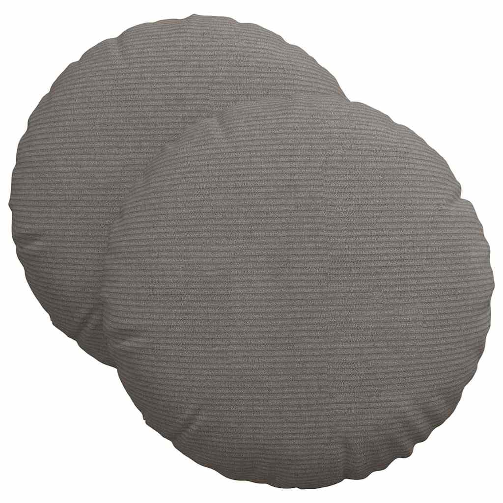 Ülőpárnák 2 pcs Világosszürke Ø 40 cm Bársonyos szövet