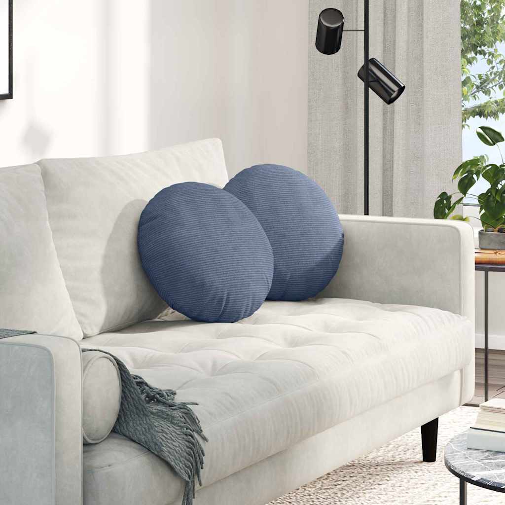 Ülőpárnák 2 pcs Kék Ø 40 cm Bársonyos szövet