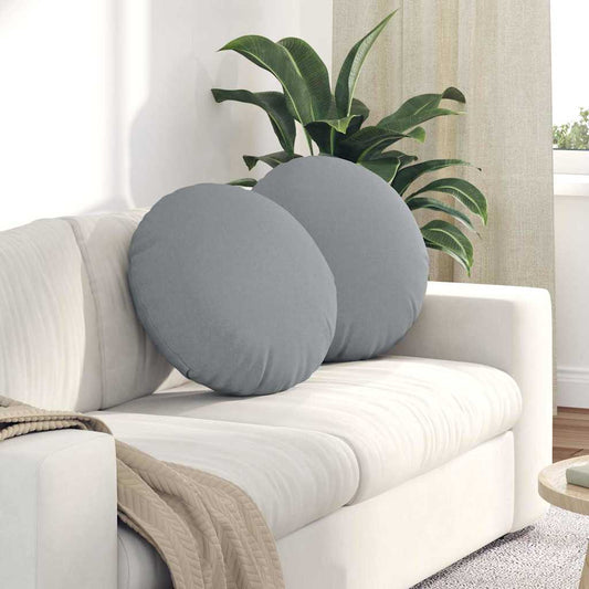 Ülőpárnák 2 pcs Világosszürke Ø50 x 19 cm szövet