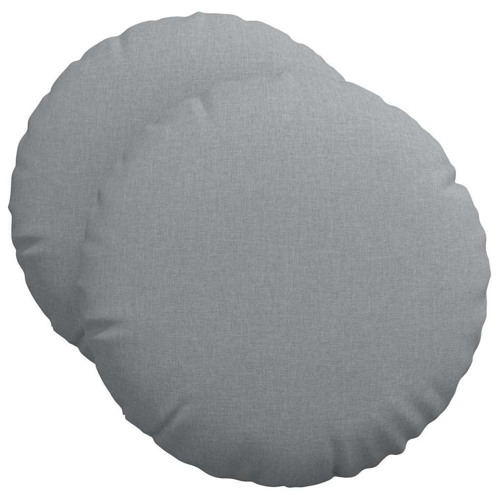 Ülőpárnák 2 pcs Világosszürke Ø50 x 19 cm szövet