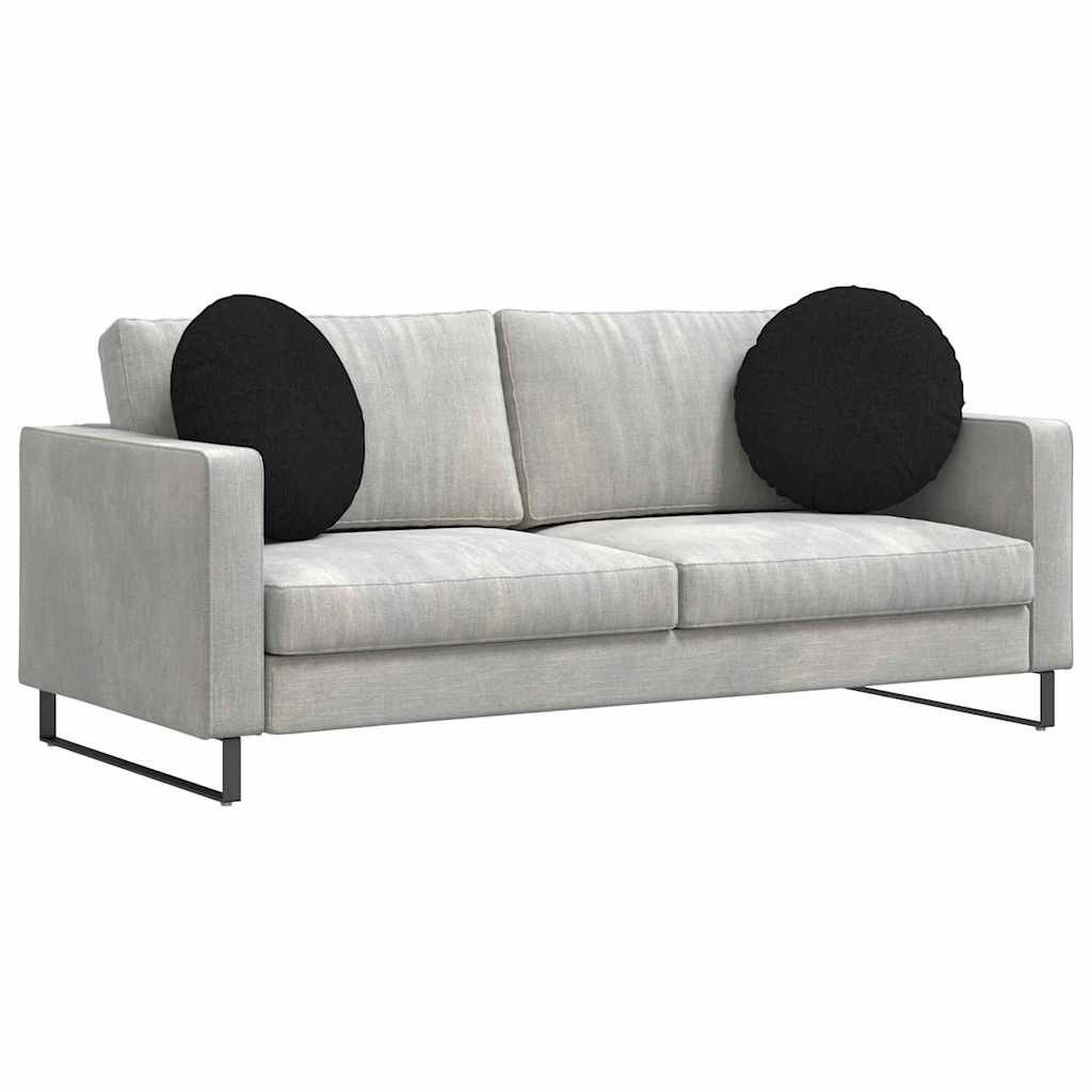 Ülőpárnák 2 pcs Fekete Ø50 x 19 cm szövet