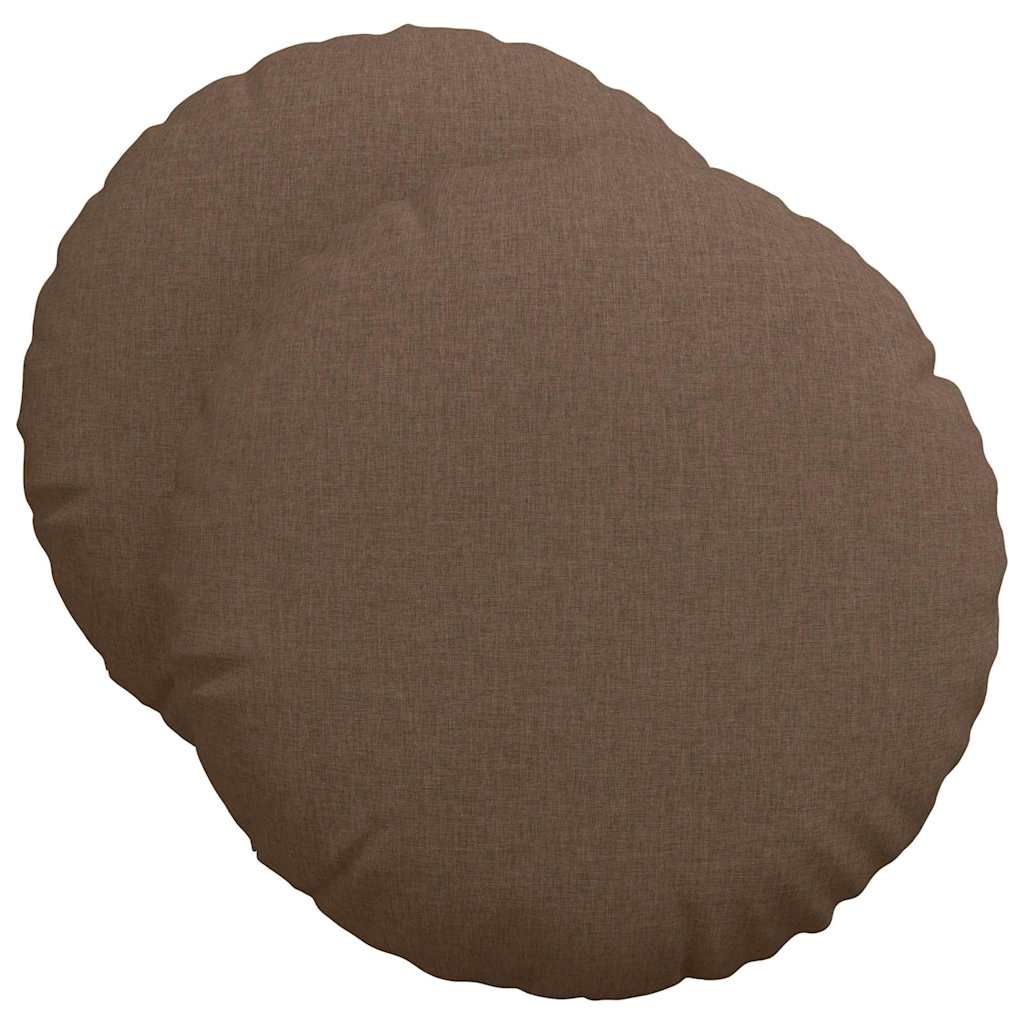 Ülőpárnák 2 pcs Barna Ø50 x 19 cm szövet