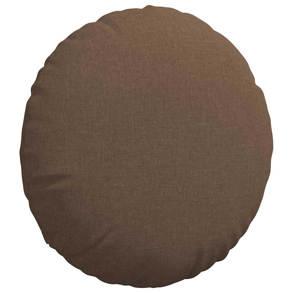 Ülőpárnák 2 pcs Barna Ø50 x 19 cm szövet