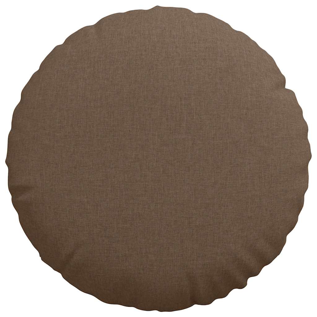 Ülőpárnák 2 pcs Barna Ø50 x 19 cm szövet