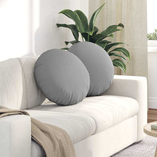 Ülőpárnák 2 pcs Felhőszürke Ø50 x 19 cm szövet