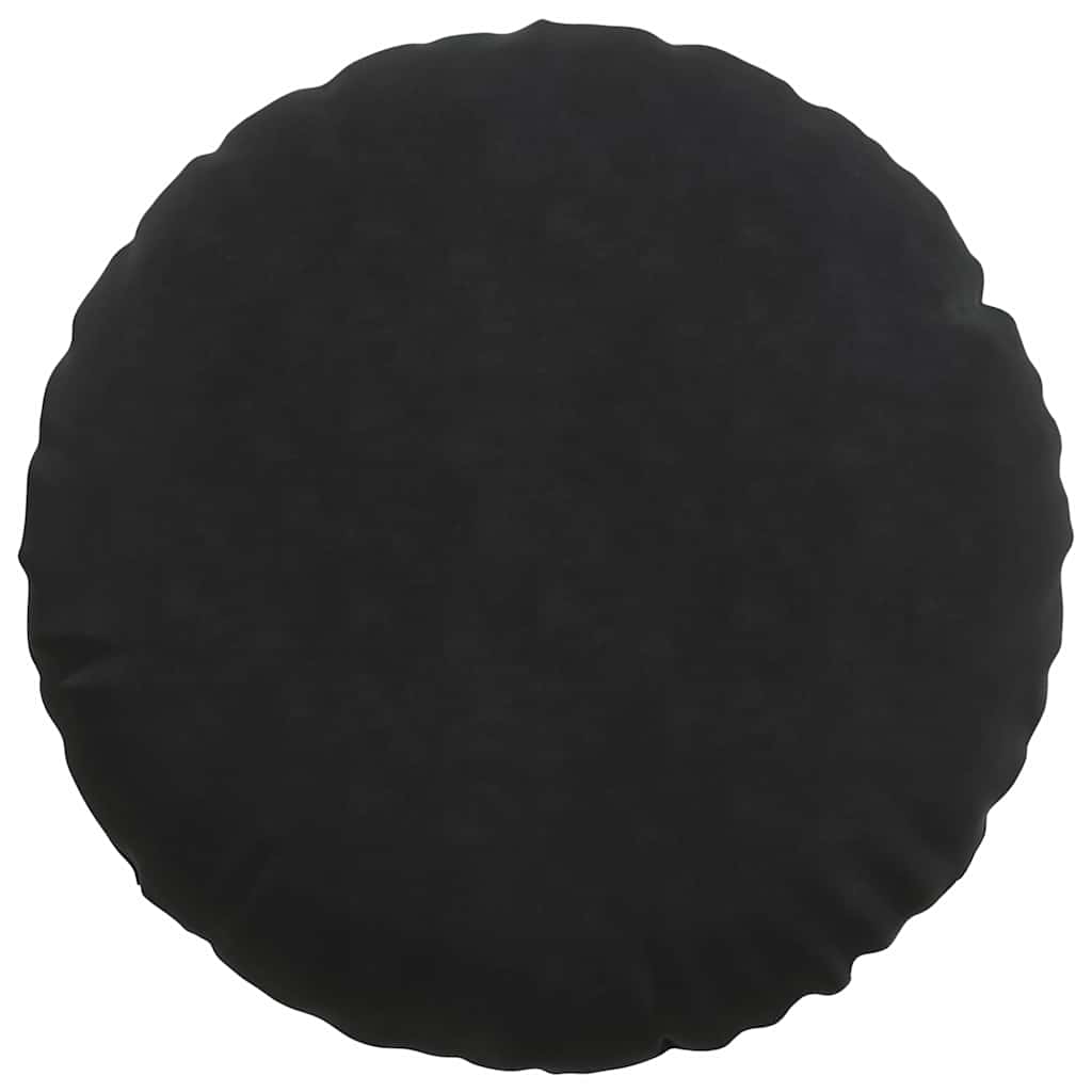 Ülőpárnák 2 pcs Fekete Ø50 x 19 cm Bársony