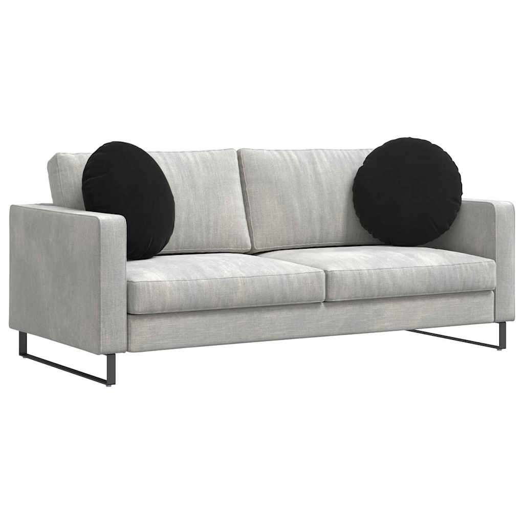 Ülőpárnák 2 pcs Fekete Ø50 x 19 cm Bársony