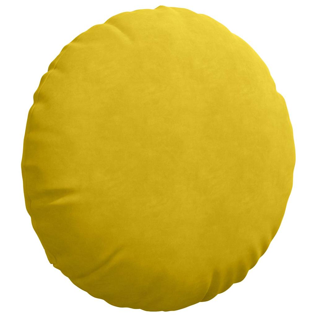 Ülőpárnák 2 pcs Sárga Ø50 x 19 cm Bársony