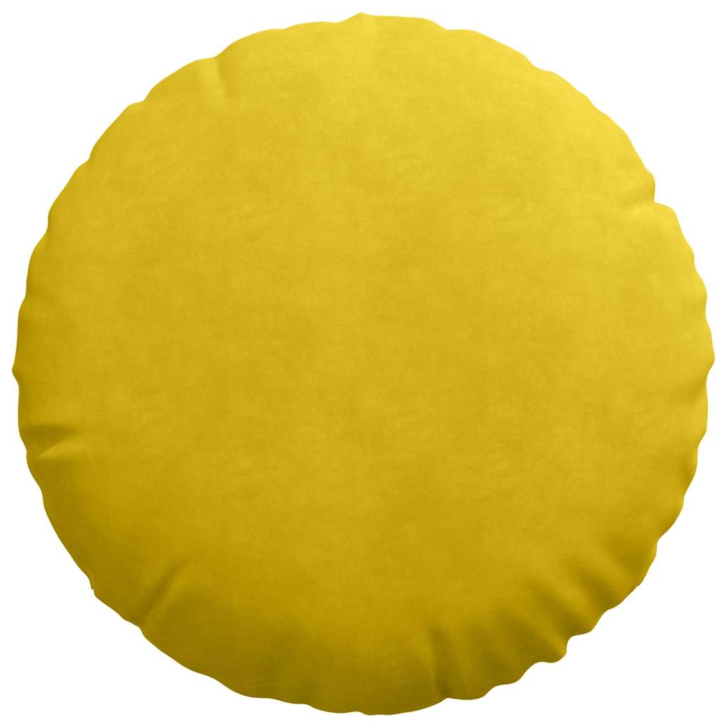 Ülőpárnák 2 pcs Sárga Ø50 x 19 cm Bársony