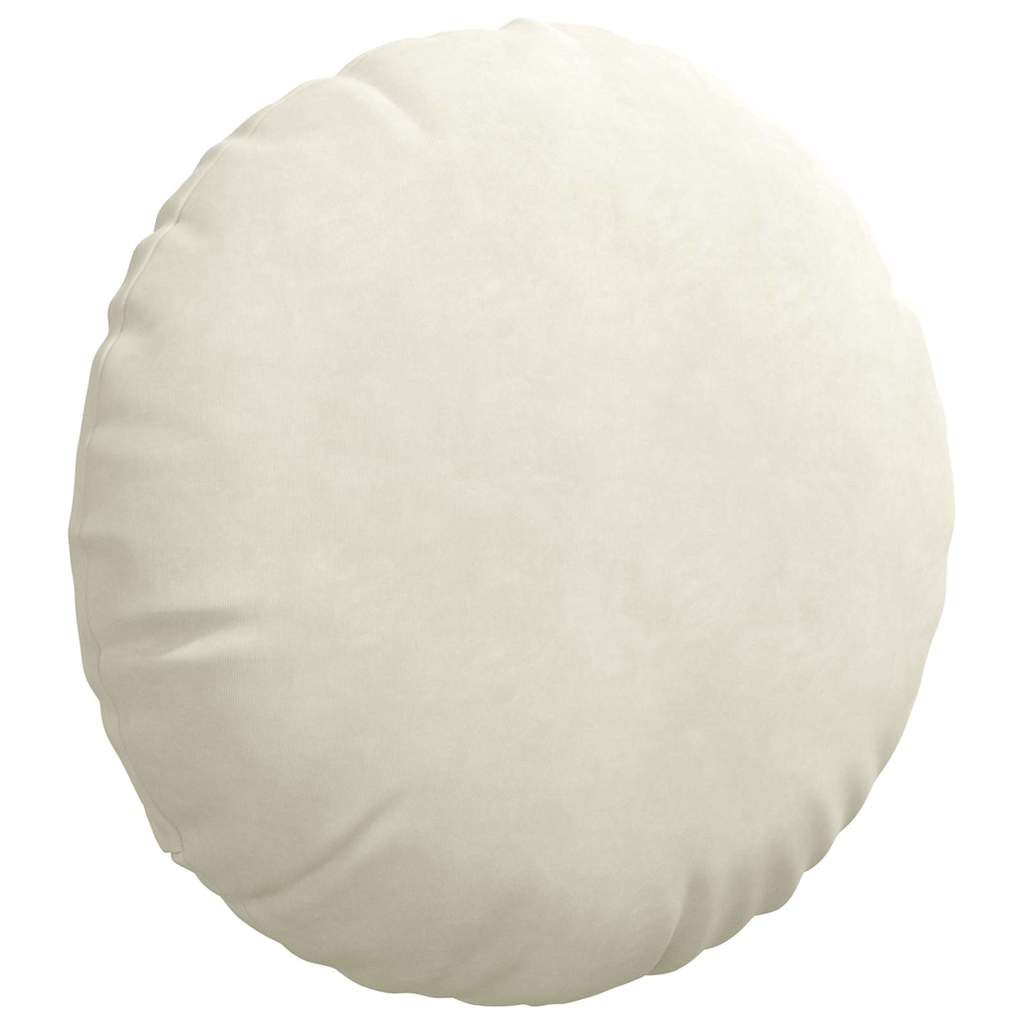 Ülőpárnák 2 pcs Krém Ø50 x 19 cm Bársony